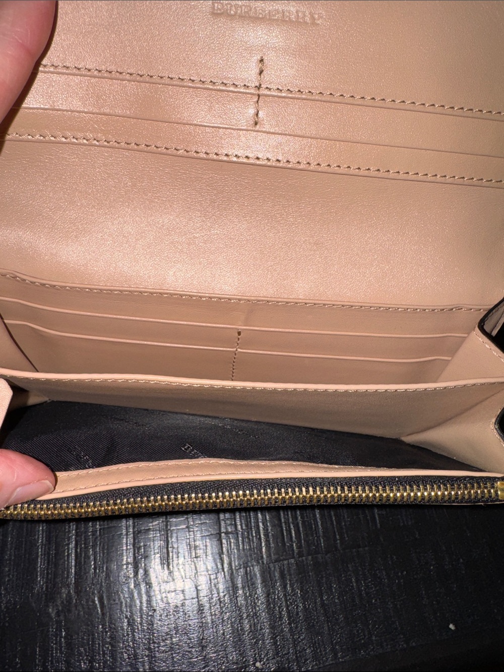 Burberry Blush Pebbled Leather Wallet EUC - Picture 4 of 12